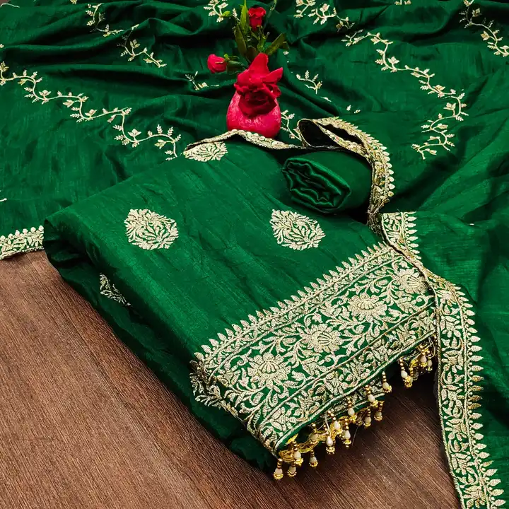 Vichitra silk uploaded by Kesari Nandan Fashion saree and dress material on 2/28/2024
