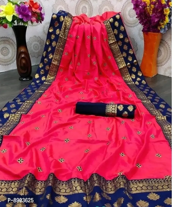 Reliable Red Sana Silk Jacquard Saree with Blouse Piece uploaded by Sai Store  on 2/28/2024