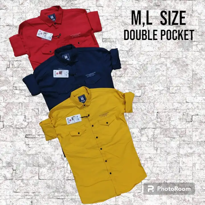 Mens plain double pocket shirts uploaded by business on 2/28/2024
