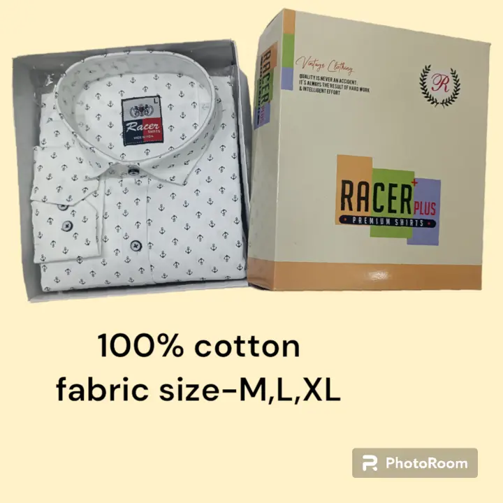 Men box pack cotton fabric shirt  uploaded by Kushal Jeans, Indore on 2/28/2024