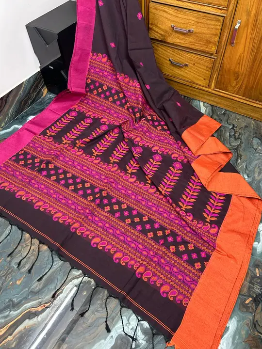 Handloom cotton jamdani saree  uploaded by Matri Saree Center on 2/28/2024