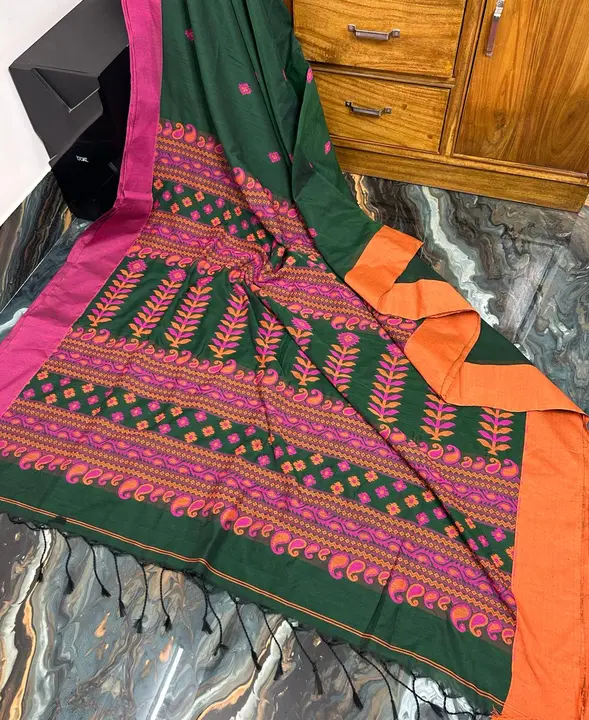 Handloom cotton jamdani saree  uploaded by Matri Saree Center on 2/28/2024