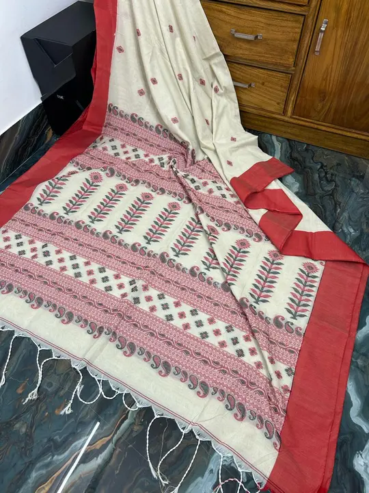 Handloom cotton jamdani saree  uploaded by business on 2/28/2024