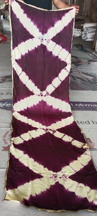 Pure dola silk dupatta tie dye  uploaded by Colour of art on 2/28/2024