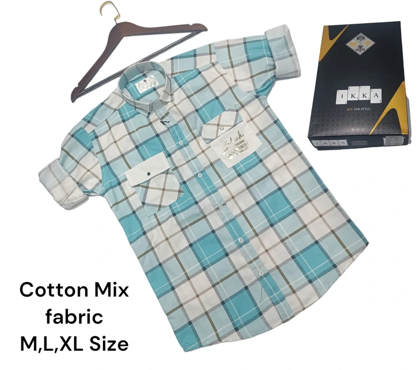 Man box pack laffer shirt double pocket screenig -9192-lightgreen uploaded by business on 2/29/2024