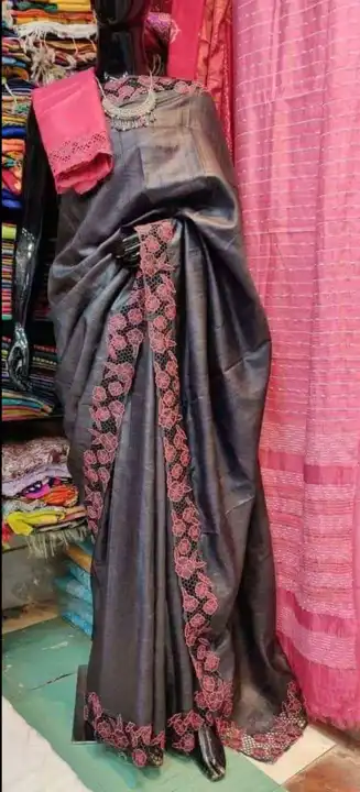 BHAGALPURI TUSSAR BY TUSSAR CUTWORK DESIGN SAREE  uploaded by S.N.COLLECTIONS  on 2/29/2024