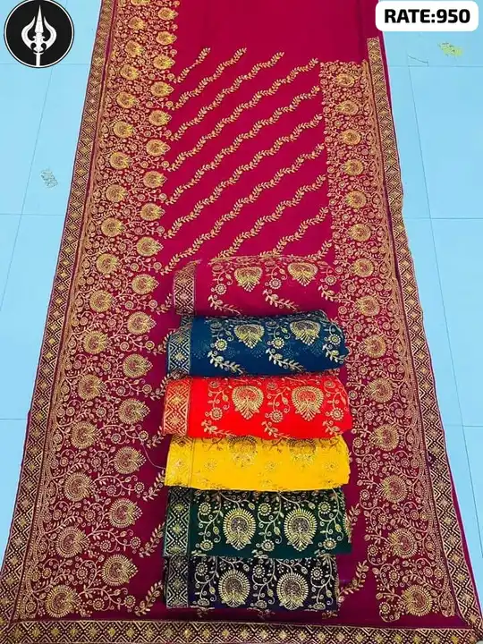 *NEW LUNCHING EMBROIDERY WORK SAREE* uploaded by business on 2/29/2024