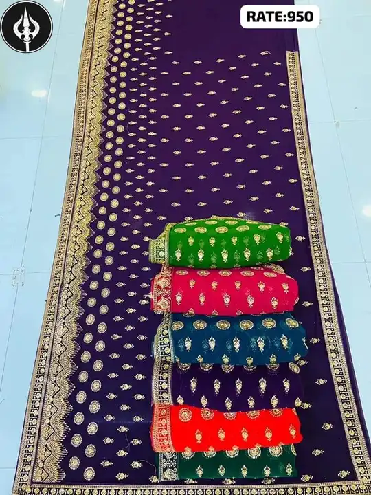 Embroidery work Saree  uploaded by business on 2/29/2024