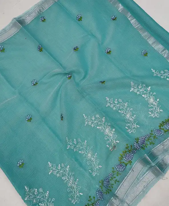 Kota doria embroidery work suit  uploaded by Ansari Handloom on 3/1/2024