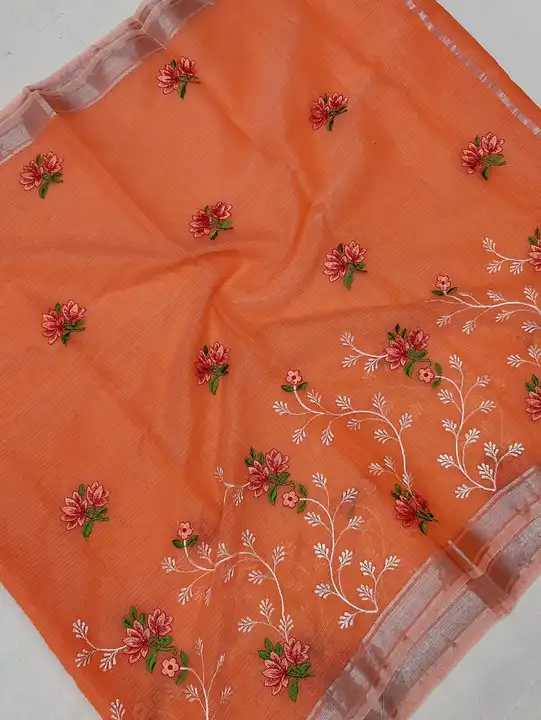 Kota doria cotton saree  uploaded by Kota doriya suit and saree collecti on 3/1/2024