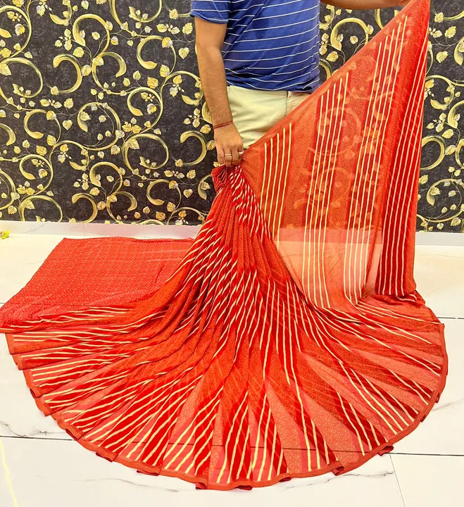 Normal printing saree uploaded by Maa Creation. on 3/1/2024