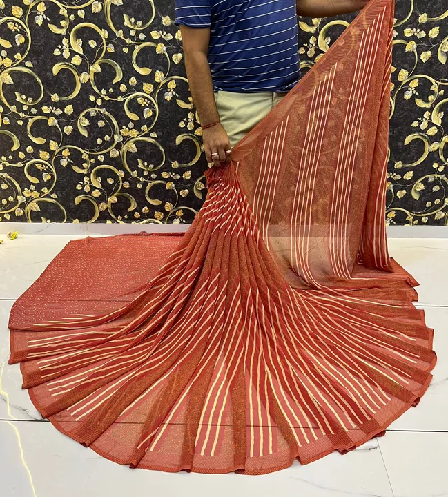 Normal printing saree uploaded by Maa Creation. on 3/1/2024