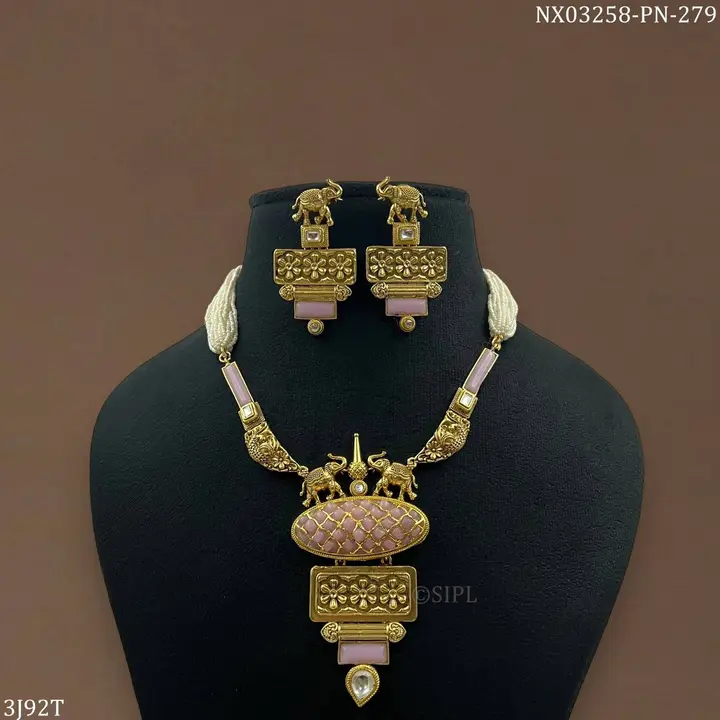 Onegram gold plated necklace sets uploaded by business on 3/1/2024