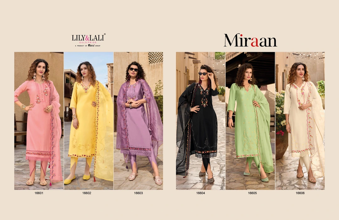 LILY LALI MIRAAN KURTIS PANT DUPATTA SET uploaded by Devyani Fashion on 3/1/2024