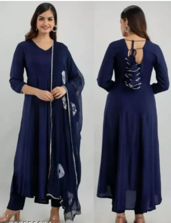 Rayon gown with dupatta  uploaded by Sonu fab Jaipur on 3/1/2024