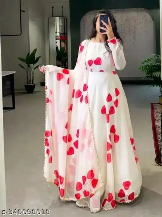 Post image I want 11-50 pieces of Gown at a total order value of 5000. I am looking for Gown with duppata set like this. Please send me price if you have this available.
