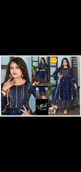 Fancy heavy 3pcs rayon sets pant kurti dupatta work embroidery  uploaded by Radha Creation , Maira sales for Readymade items on 3/1/2024