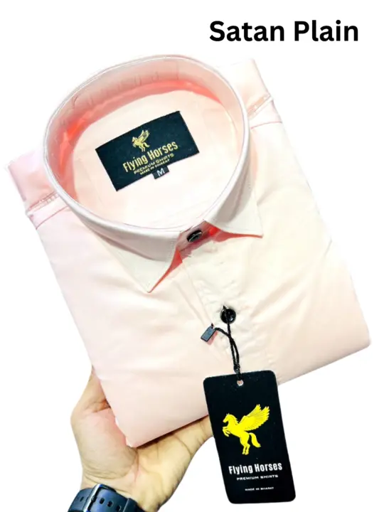 Flying Horse Satan Plain Shirt  uploaded by Gupta Textile on 3/1/2024