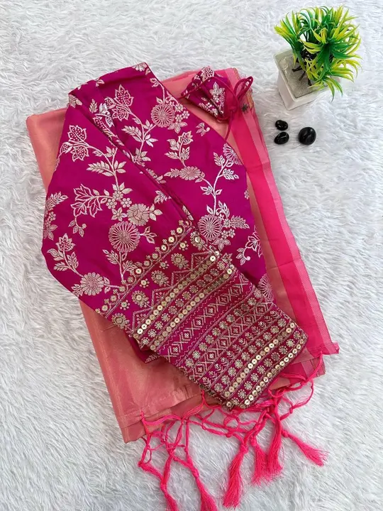 Soft silk saree with jequard work  uploaded by business on 3/2/2024