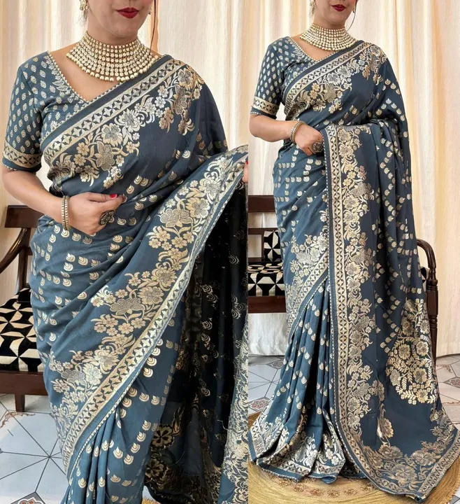 Fancy soft silk saree uploaded by Swastik creation on 3/2/2024