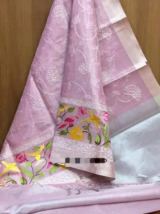 BHAGALPURI PURE TISSUE LINEN SAREE  uploaded by S.N.COLLECTIONS  on 3/2/2024