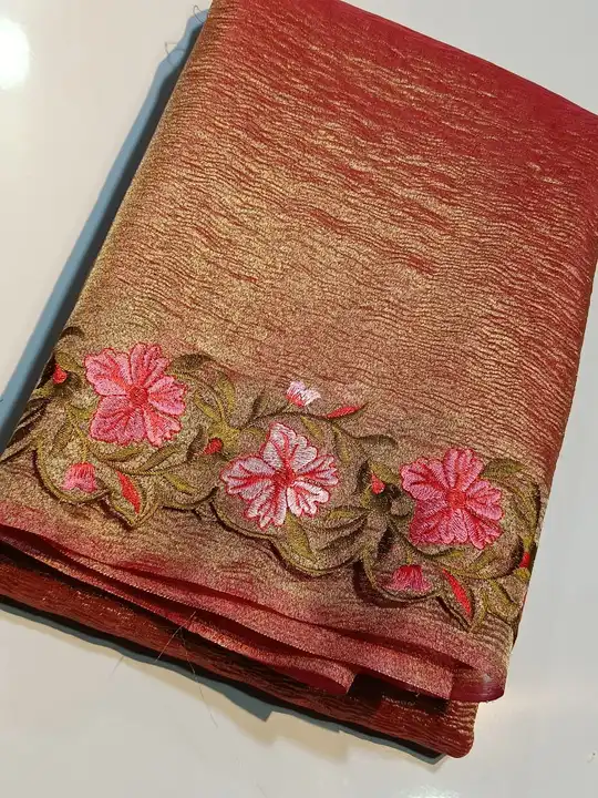 Banarsi Tissue Embroidery Saree uploaded by Meenawala Fabrics on 3/2/2024