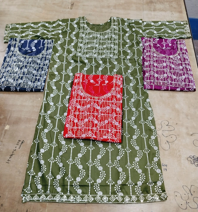 Print embroidery work  uploaded by SAMRAT DRESSES (6296065371) on 3/2/2024