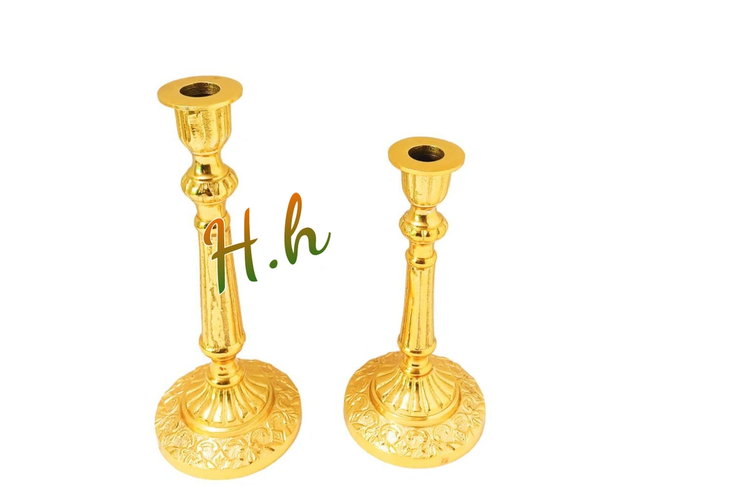 Decorative Beautiful Aluminium Designer Candle Holder  Gold Plated  Available  in Very Reasonable  uploaded by Hina Handicrafts on 3/3/2024