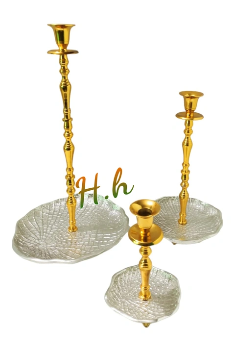 Decorative Beautiful Aluminium Designer Candle Holder  Set  Available  in Very Reasonable  uploaded by Hina Handicrafts on 3/3/2024