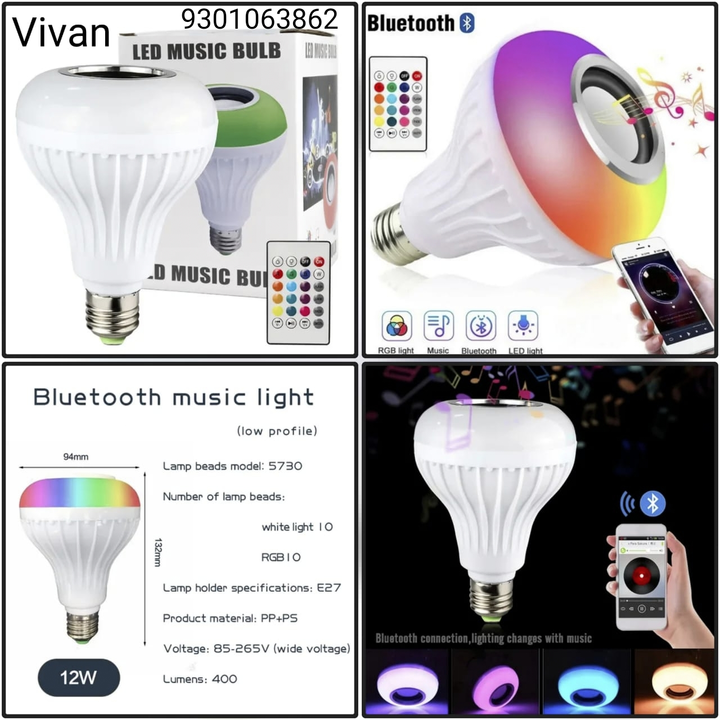 LED Bluetooth Music Bulb uploaded by Vivan on 3/3/2024