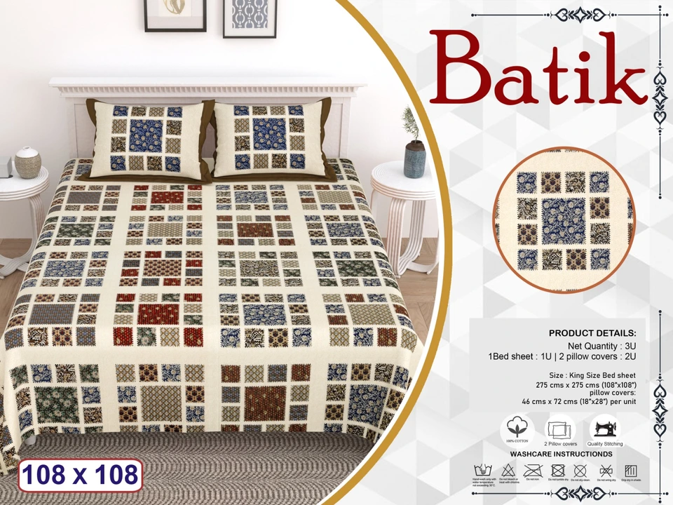 Post image Batik bedsheets 
For orders 7976806058