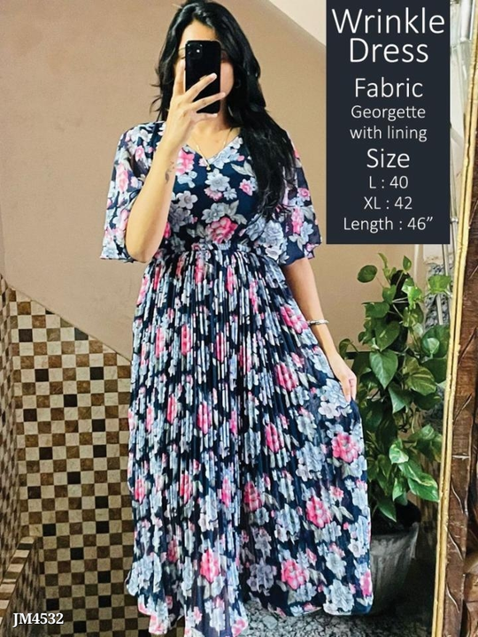 One piece Georgette dress uploaded by Pragya collection on 3/4/2024