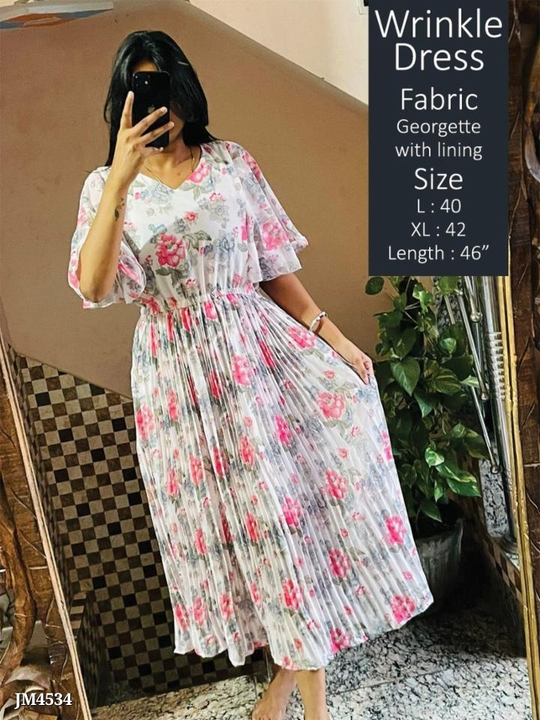 One piece Georgette dress uploaded by Pragya collection on 3/4/2024