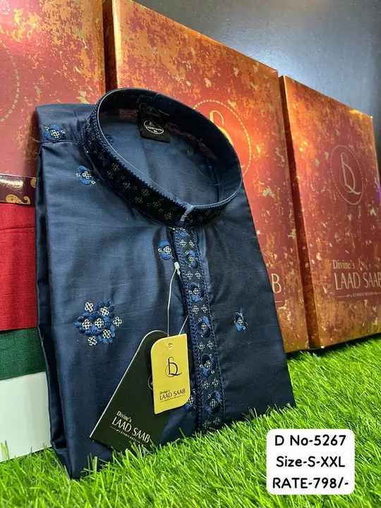Man box pack kurta pyjama set-5267 uploaded by Kushal Jeans, Indore on 3/4/2024