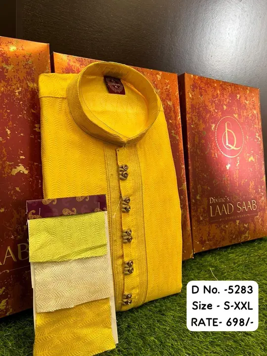 Man box pack kurta pyajama Set -5283 uploaded by Kushal Jeans, Indore on 3/4/2024