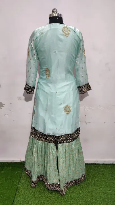 Jimichu fabric heavy work with banarasi juqard gharara  uploaded by Humera fashion on 3/4/2024