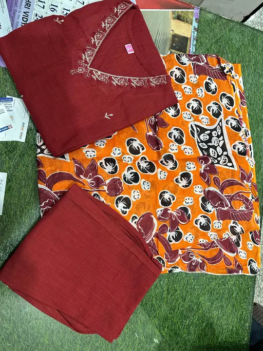 Cotton flax uploaded by Pink city Fashion and Jaipur Kurtis on 3/5/2024
