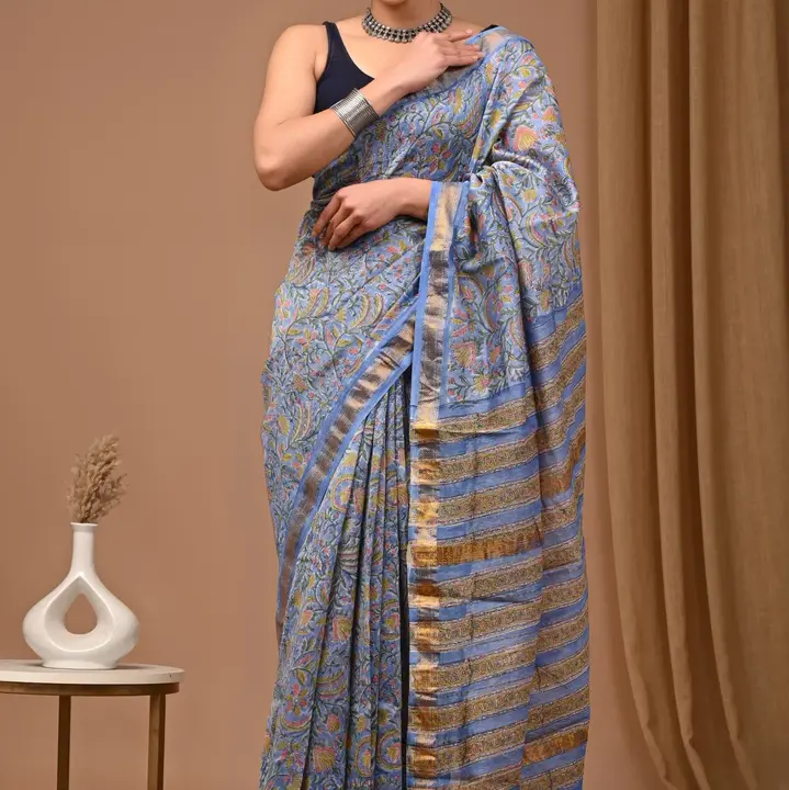 Maheshwari silk saree  uploaded by Hand block printed sarees on 3/5/2024