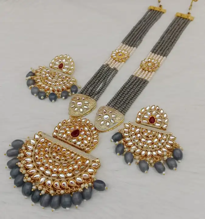 Meenakari long nacklace set uploaded by business on 3/5/2024