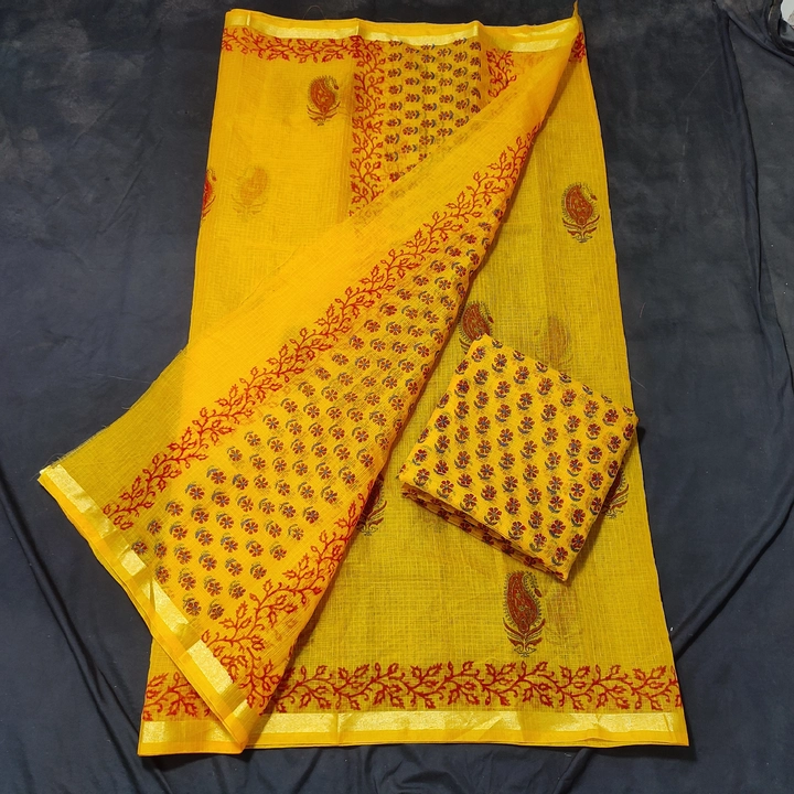 hand block print saree  uploaded by Kota doriya suit and saree collecti on 3/5/2024