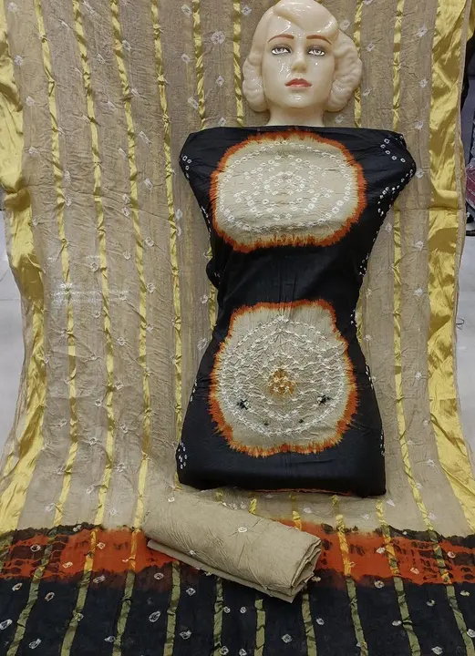 CATLOGUE:BABLI Fabric:PURE COTTON HAND BANDHEJ DRESS MATERIAL uploaded by Shiva Enterprise on 3/5/2024