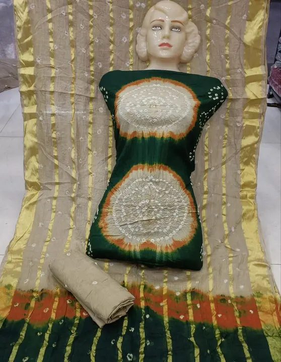 CATLOGUE:BABLI Fabric:PURE COTTON HAND BANDHEJ DRESS MATERIAL uploaded by Shiva Enterprise on 3/5/2024