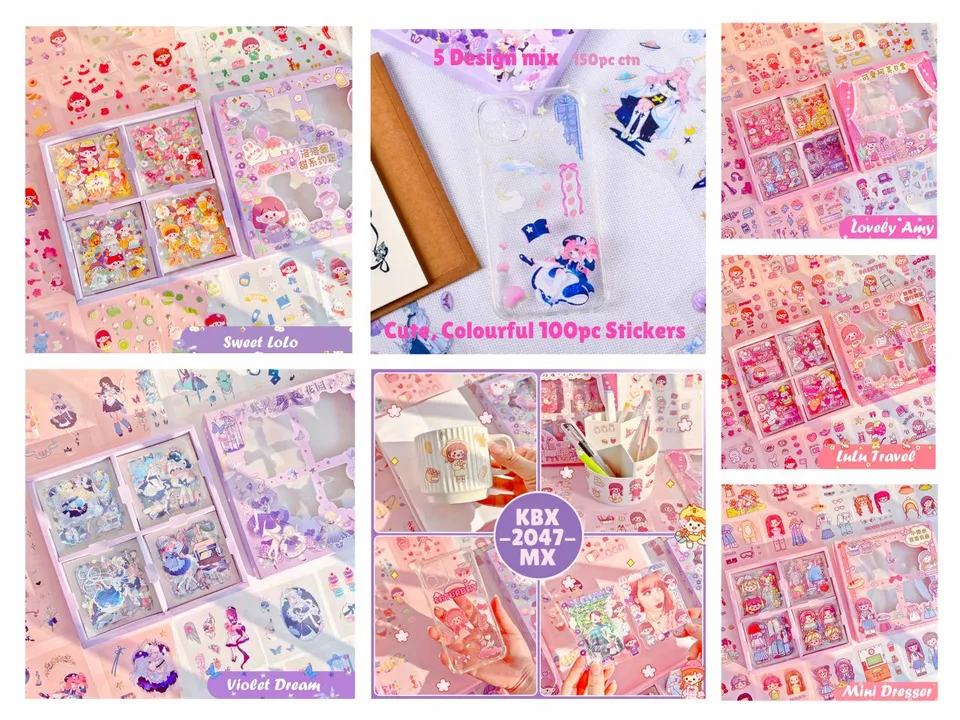 100 pc stickers  uploaded by business on 3/5/2024