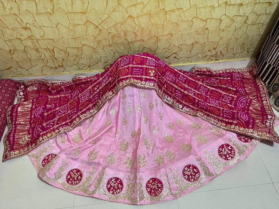 9983344462.  *Fabric* - Pure upada silk lehanga and blouse & silk Ghar chola duppta 

*Work* - Gotta uploaded by Gotapatti manufacturer on 3/5/2024