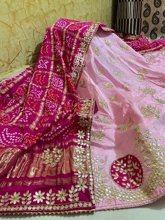 9983344462.  *Fabric* - Pure upada silk lehanga and blouse & silk Ghar chola duppta 

*Work* - Gotta uploaded by Gotapatti manufacturer on 3/5/2024