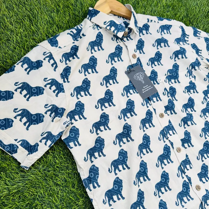 Cotton 60*60 Lion Printed shirt uploaded by Huesfab clothing on 3/6/2024