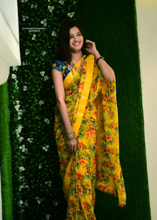 Printed saree uploaded by Maa Creation. on 3/6/2024