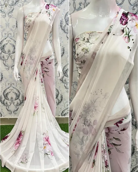 Soft Gorgette uploaded by Kesari Nandan Fashion saree and dress material on 3/6/2024