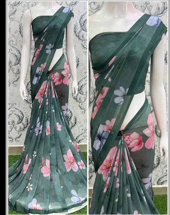 Soft Gorgette uploaded by Kesari Nandan Fashion saree and dress material on 3/6/2024
