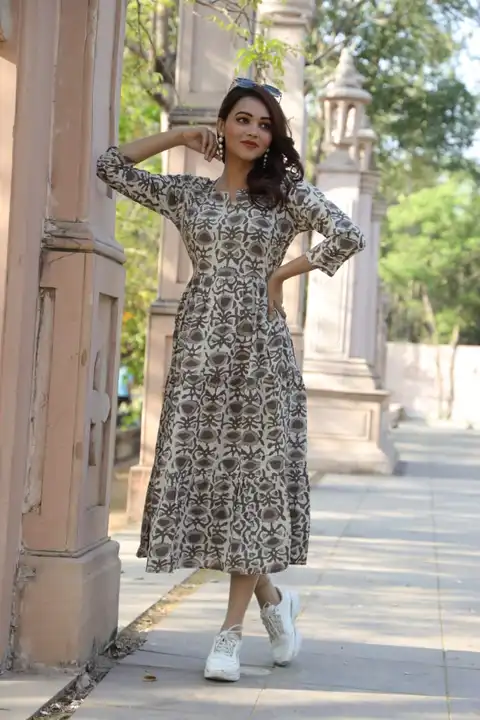 Post image https://wa.me/message/5YHPN2KTRCZZN1

*TRADITIONAL BAGRU PRINTED*

*New collection of bagru hand block printed cotton frill one peace*

*Size- 34-46* 

*Length- 45 inch* 

*Sleeve length 17 inch*

*PRICE 750*

Shipping charges extra 

*Book now*
*Ready for dispatch*